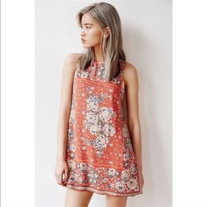 Ecote Red Floral Guinevere Urban Outfitters Dress